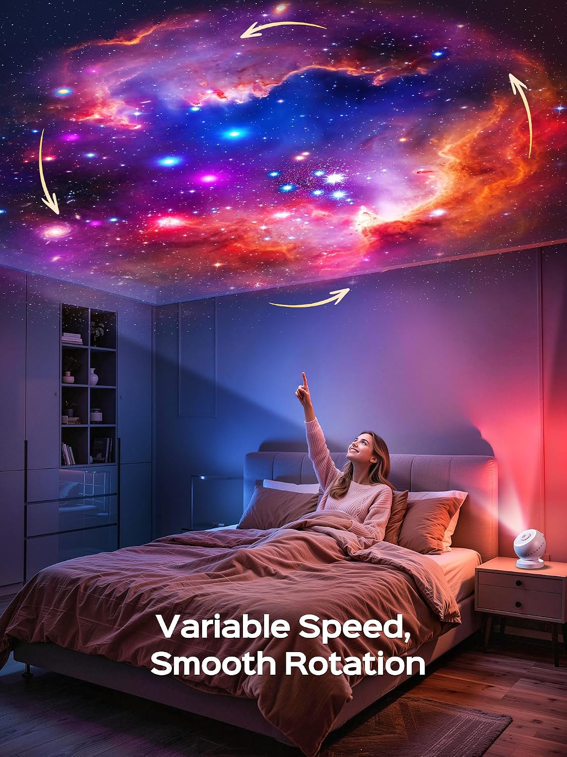 Star Galaxy Projector Night Light,29 Soothing Sounds Machine,16 HD Disc Planetarium Ocean Room Ceiling Projector Led Lights for Bedroom,Remote Timer Mood Sensory Light for Kids,Gifts for Boys & Girls