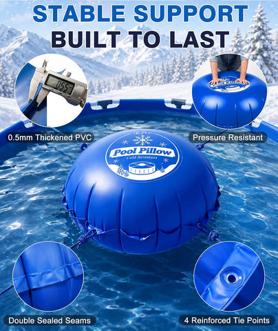 EPN 8 Ft Round Pool Pillows for Above Ground Pools, Cold-Resistant Pillow