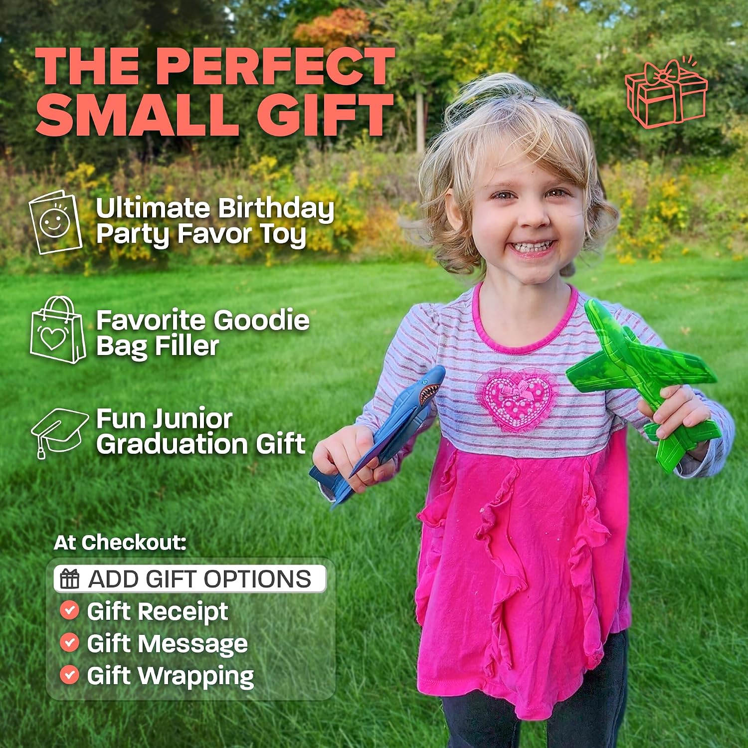 Airplane Toy Foam Airplanes for Kids - Best Summer Gift for Boys & Girls - Easy to Throw Airplanes - 3 4 5 6 7 8 Year Old Boy Birthday Gifts - Great Gifts for Ages 3 4 5 6 7 8 9+ Year Old Boys Toys
