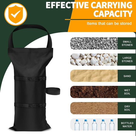 120 LBS Sand Bags for Canopy Legs Weights for Pop up Tent (Without Sand)