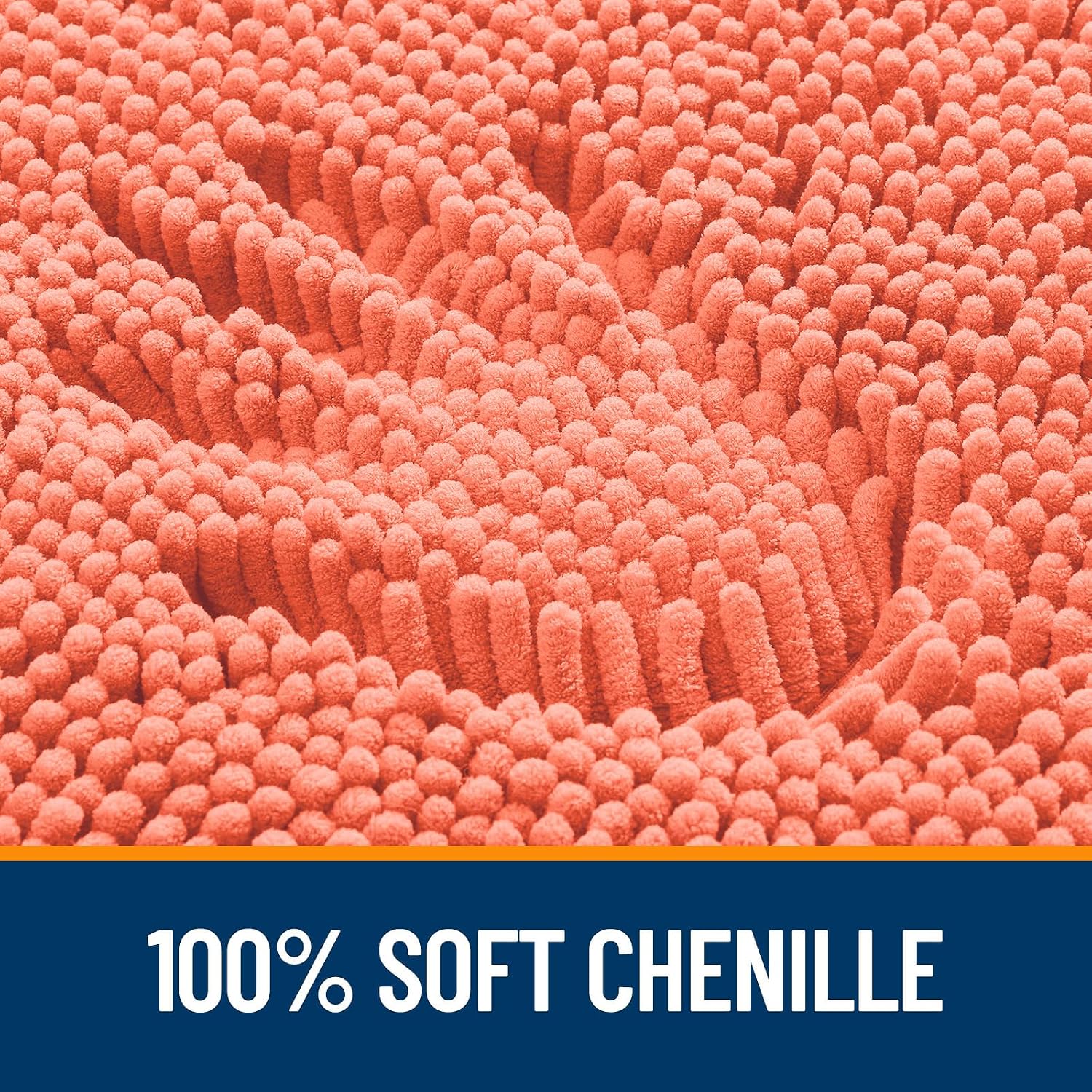 OLANLY Toilet Rugs U-Shaped 24x20, Soft Absorbent Chenille Contour Rugs