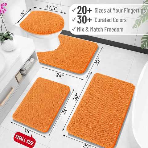 OLANLY Bathroom Rugs 36x24, Extra Soft Absorbent Chenille Bath Rugs