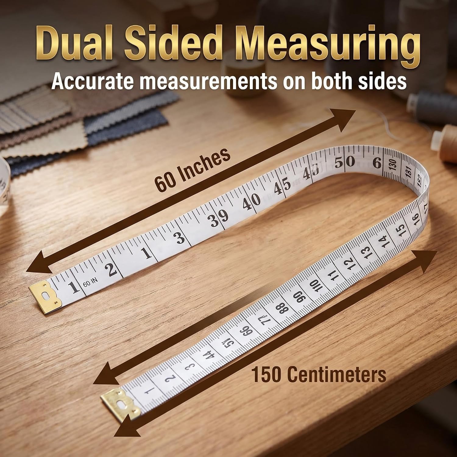 Measuring Tape for Body Measurements, Soft Tape Measure Double Scale, Has 150 Centimetre Scale on Reverse and Front 60 Inch
