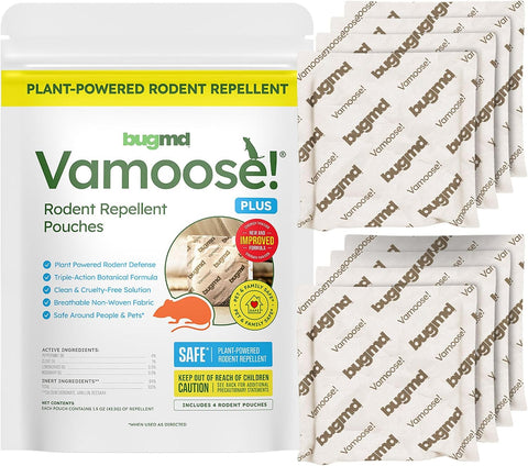 BugMD Vamoose! Plus Peppermint Oil Mouse Repellent (8 Pouches)