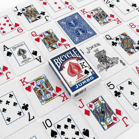 Bicycle Jumbo Index Playing Cards 2 Pack Large Print Poker Size