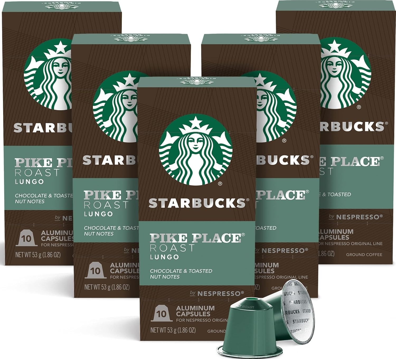 Starbucks by Nespresso Original, Pike Place Coffee, 50-count