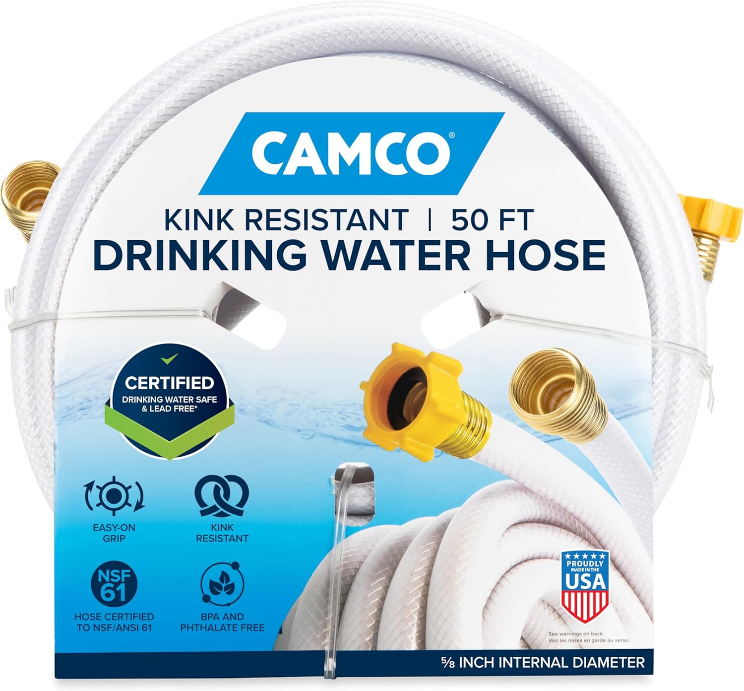 Camco TastePURE 50-Foot RV Drinking Water Hose - Made in the USA