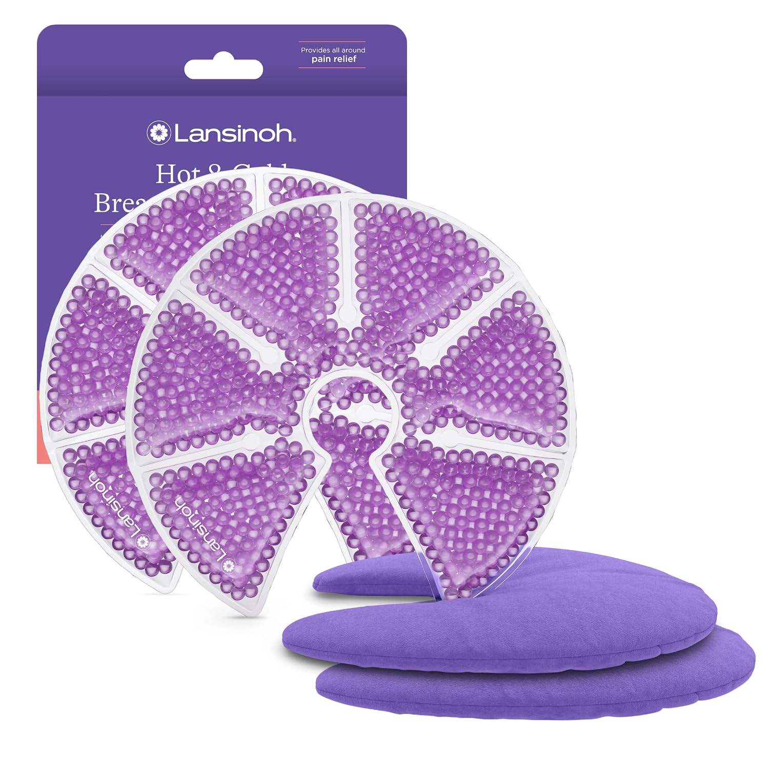 Lansinoh Breast Therapy Packs with Soft Covers, 2 Pack