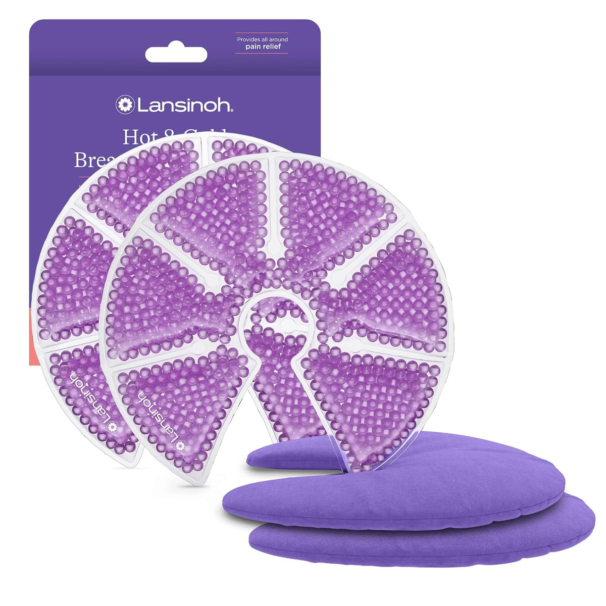 Lansinoh Breast Therapy Packs with Soft Covers, 2 Pack