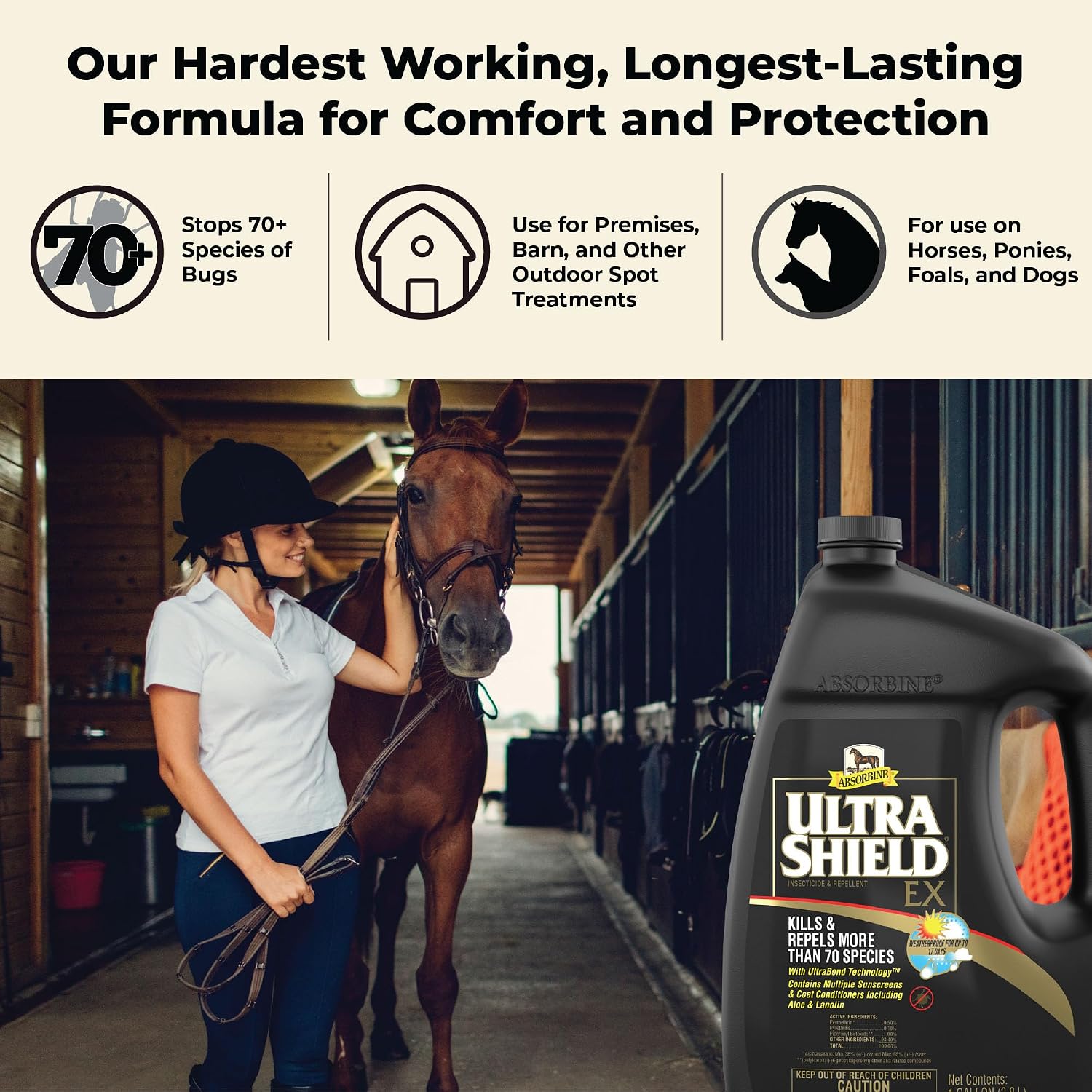 Absorbine UltraShield EX Insecticide & Repellent, 128 fl oz Gallon