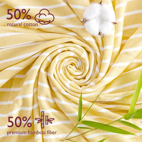 Momcozy Baby Towels, Soft Absorbent Bath Towel for Newborn&Toddler,Lemon
