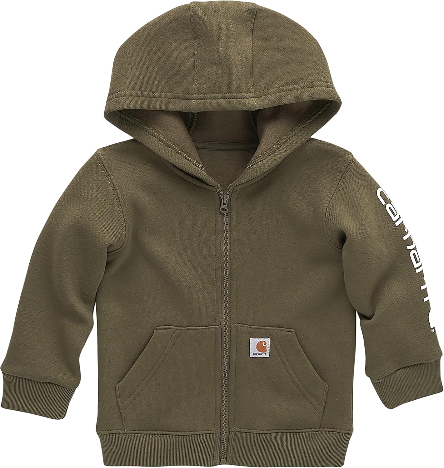Carhartt Kid's CP8675 Long-Sleeve Full-Zip Logo Sweatshirt - Boys