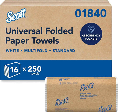 Scott Professional Multifold Paper Towels, Bulk, 16 x 250 Sheets (01840)