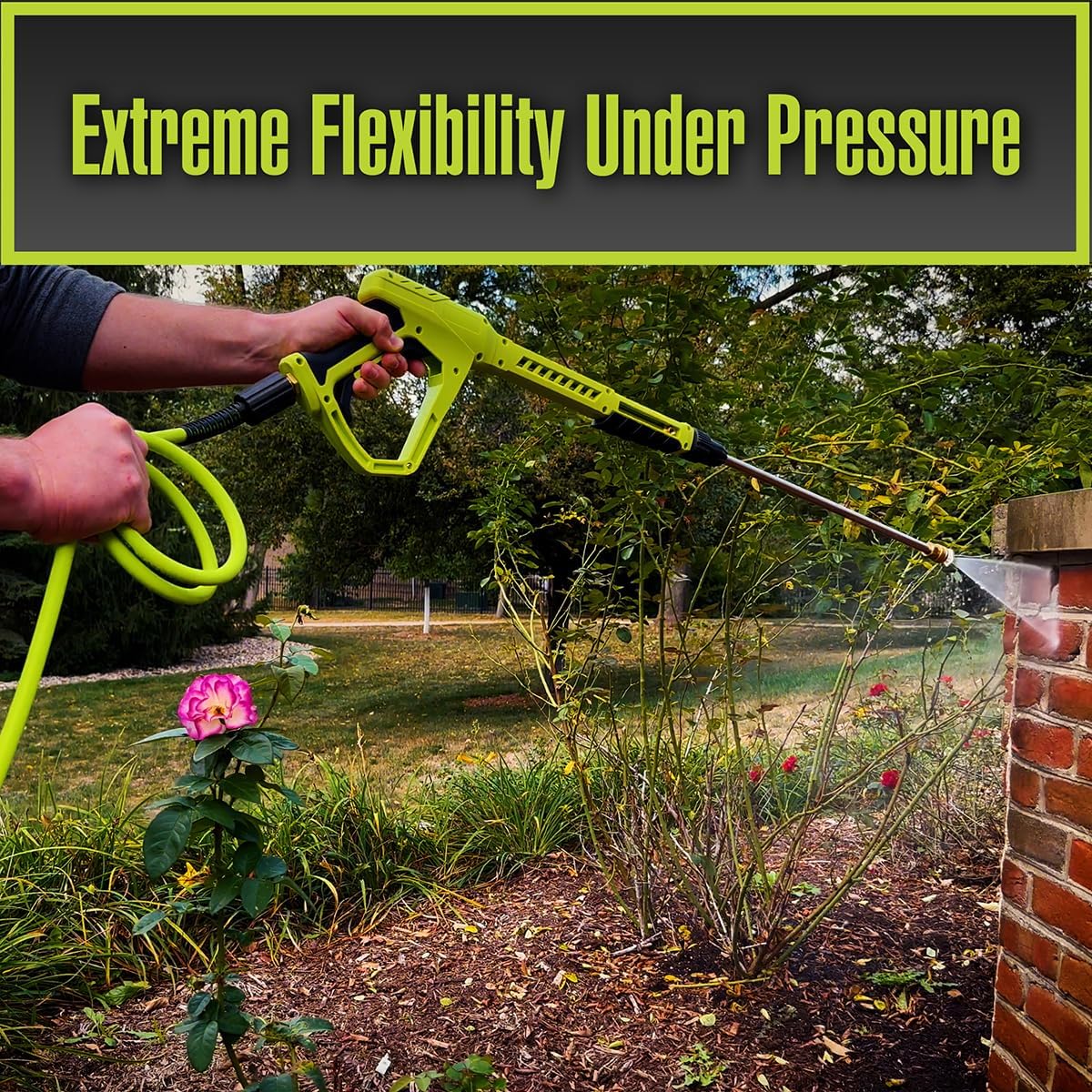 Flexzilla Pressure Washer Replacement Hose, 5/16 in. x 25 ft., 4000 PSI, M22 Fittings, No-Kink, Lightweight, ZillaGreen
