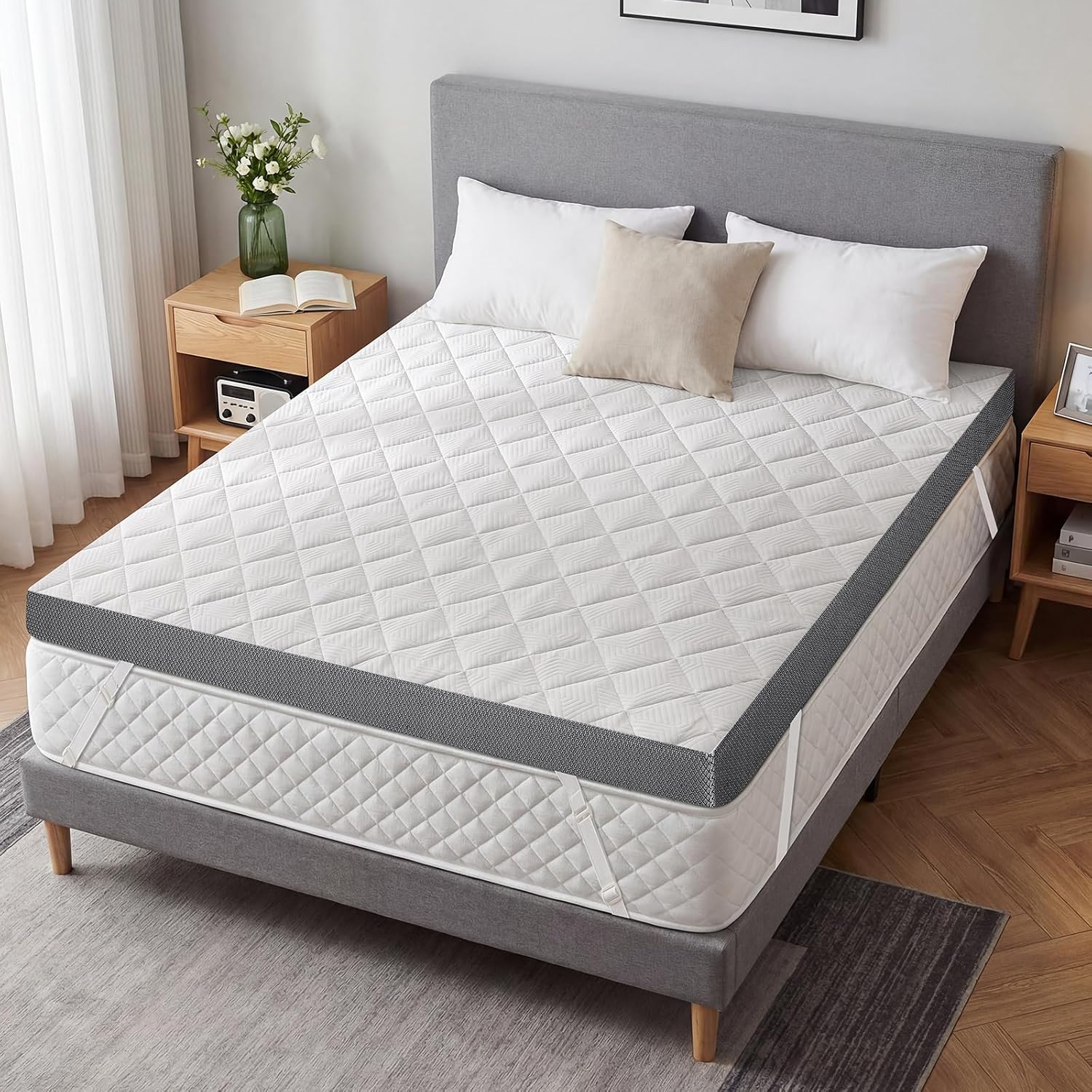 WEUP Extra Firm Mattress Topper Full 3 Inch with High-Density Foam