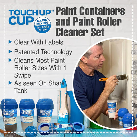 Touch Up Cup Empty Plastic Paint Storage Containers, 13 oz, 60-Pack