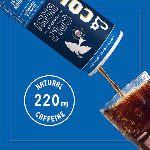 La Colombe Coffee, Cold Brew Black, Unsweetened, 11 fl oz Cans (Pack of 12), Coffeehouse Quality, Natural Sweetness, Specialty Grade Coffee Beans, Ready-to-Drink On-the-Go