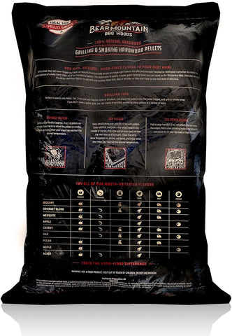 Bear Mountain Hickory Wood Pellets for Smoker and Grill, 40lb Bag