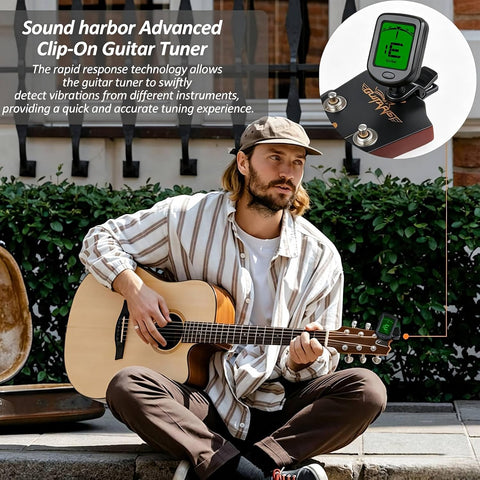 Guitar Tuner Clip On 12 Pack Tuners for Acoustic Electric Guitar Bass Ukulele Violin Banjo Tuning
