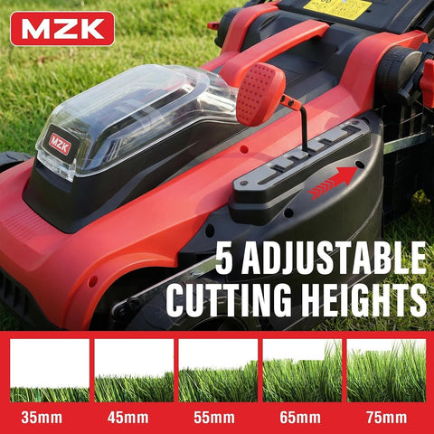 MZK 40V 16-Inch 2-in-1 Lawn Mower, Brushless Cordless Push Mower
