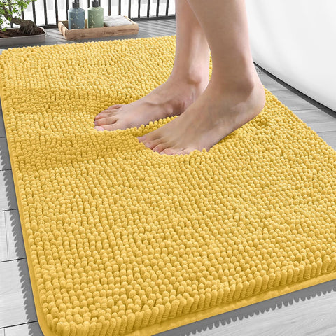 OLANLY Bathroom Rugs 34x21, Extra Soft Absorbent Chenille Bath Rugs