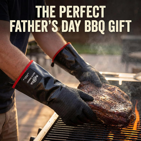 RAPICCA BBQ Grill Gloves, 700°F Heat Resistant Neoprene, 14 in XL