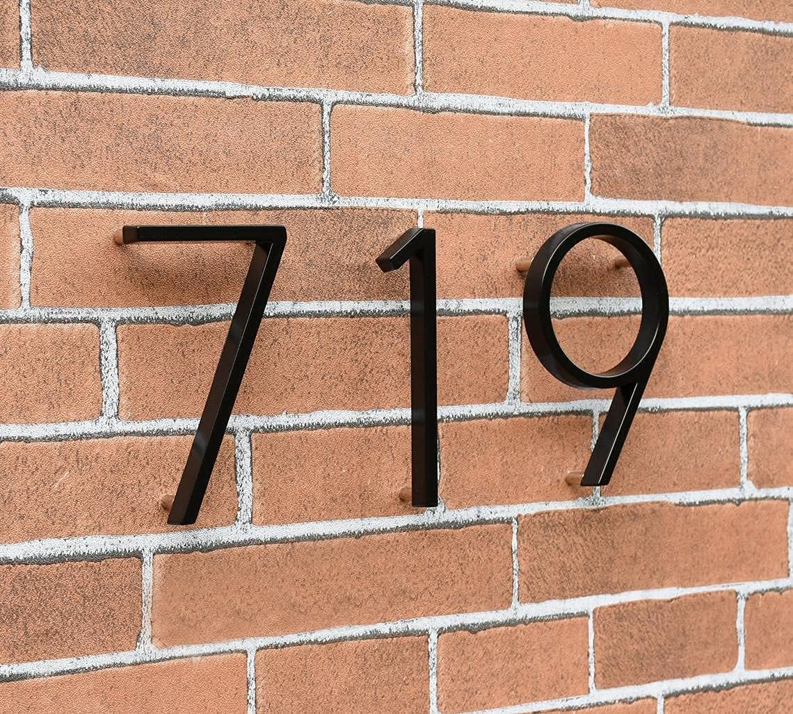 5" Stainless Steel Floating House Number, Metal Modern House Numbers (0)