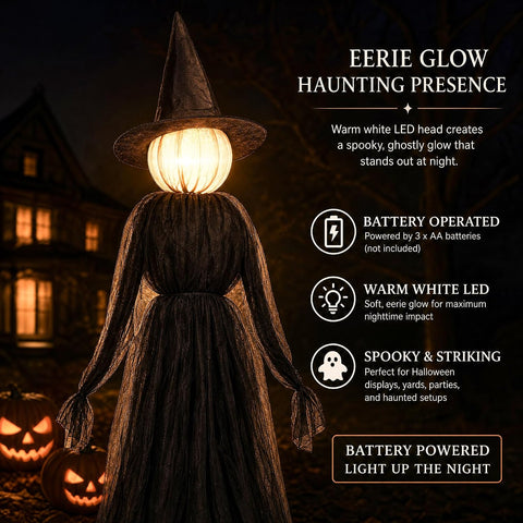 Hourleey Halloween Witch Decorations Outdoor, 5FT Set of 3 Lighted Witches