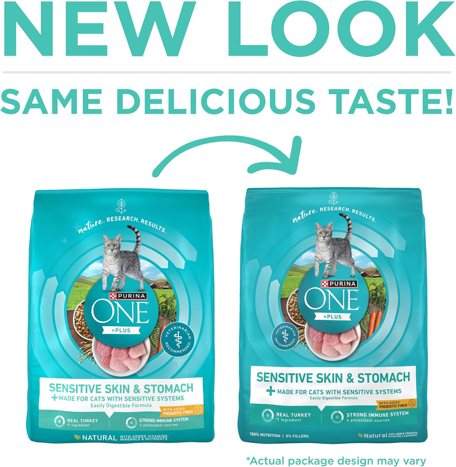 Purina ONE Sensitive Skin and Stomach Dry Cat Food 7 lb Bag