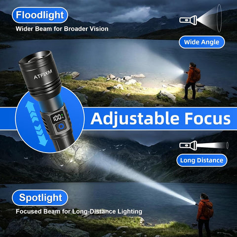 Rechargeable Flashlights High Lumens 99000, Super Bright Flash Light, 3Pack