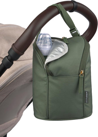 Skip Hop Insulated Bottle Bag Holds 2 Bottles Includes Freezer Pack, Sage