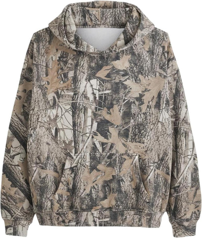 Dsewpaur Camo Hoodie For Women Oversized Long Sleeve Drop Shoulder Fleece Hooded Sweatshirt Pullover With Pocket Outfits