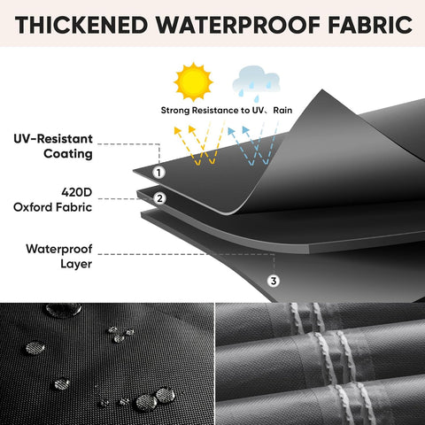 BALEINE Patio Furniture Covers Waterproof, Heavy Duty Outdoor Table Cover