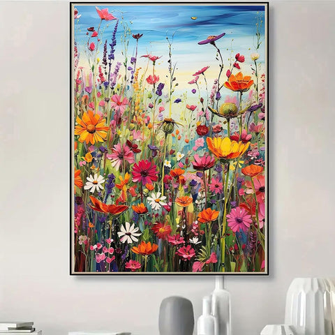 Diamond Art Painting Kits for Adults, Sea of Flowers 5D Diamond Painting