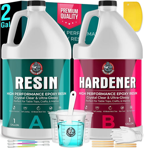 Beast Bond Epoxy Resin 2 Gallon Kit, High-Performance Table Top