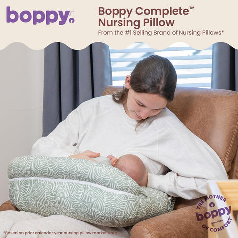 Boppy Complete Nursing Pillow, 2-in-1 Feeding Pillow with Bolster & Belt