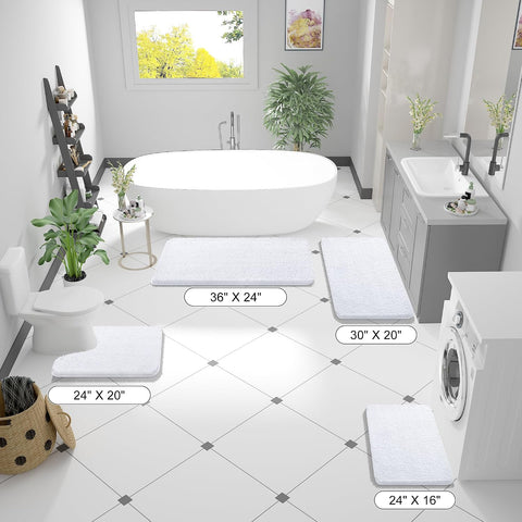 OLANLY Bathroom Rugs 36x24, Extra Soft Absorbent Chenille Bath Rugs