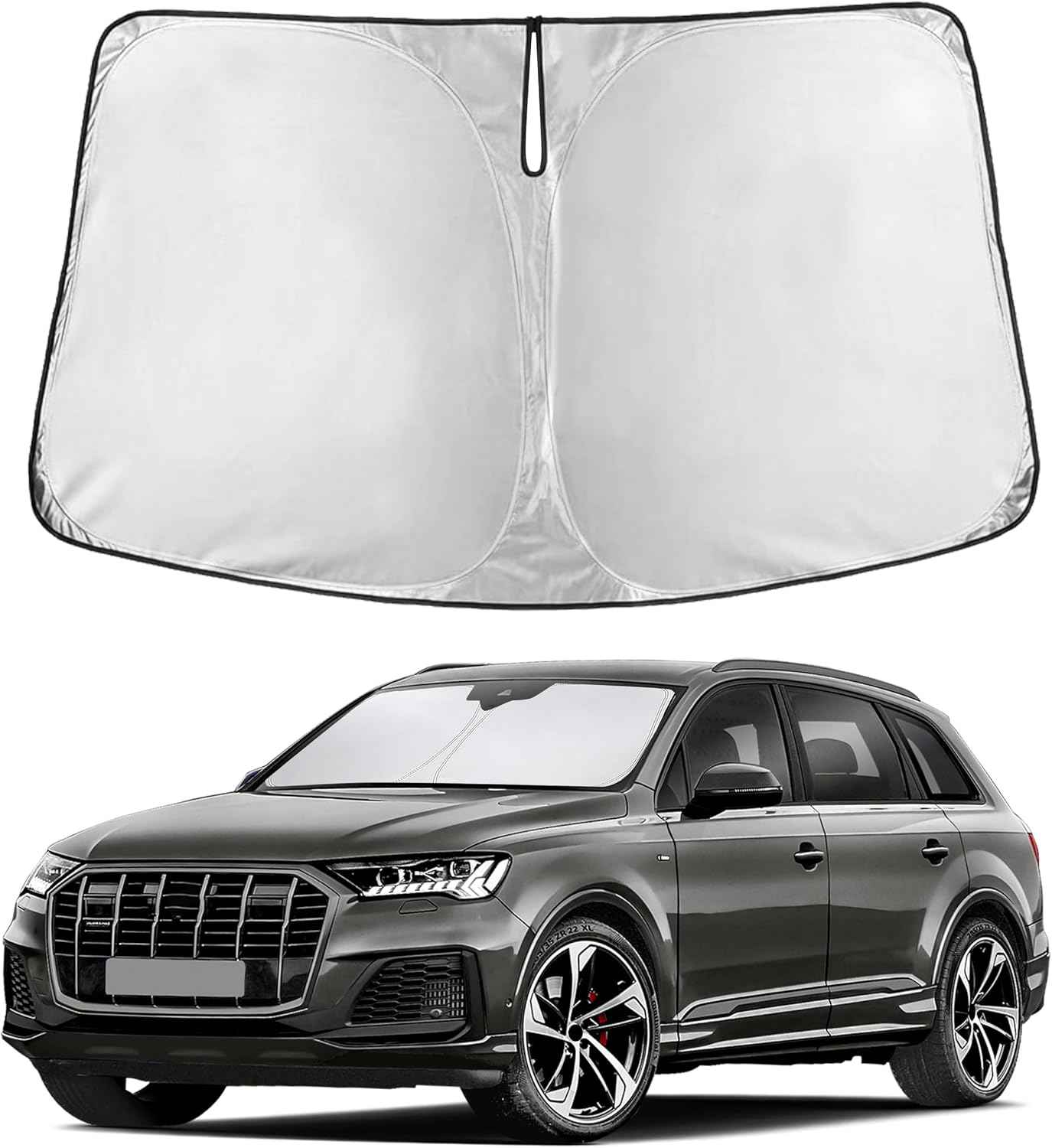 EcoNour Windshield Sunshade Compatible for Audi Q7 2016-2024 2025 2026