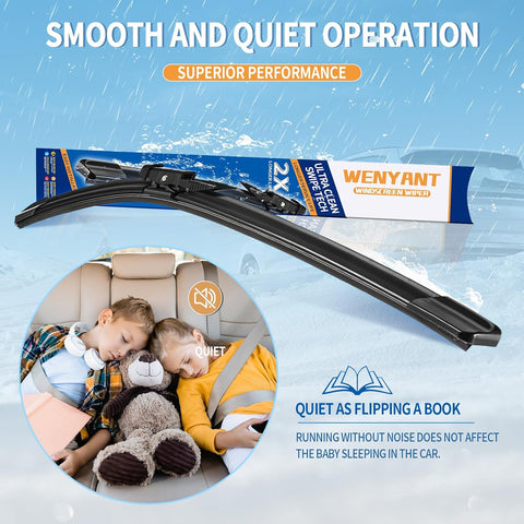 26"/22" Windshield Wipers Compatible with Ford Explorer 2011 2012 2013 2014 2015 2016 2017 2018 Front Wiper Blades for My Car Original Equipment Automotive Replacement (Set of 2)
