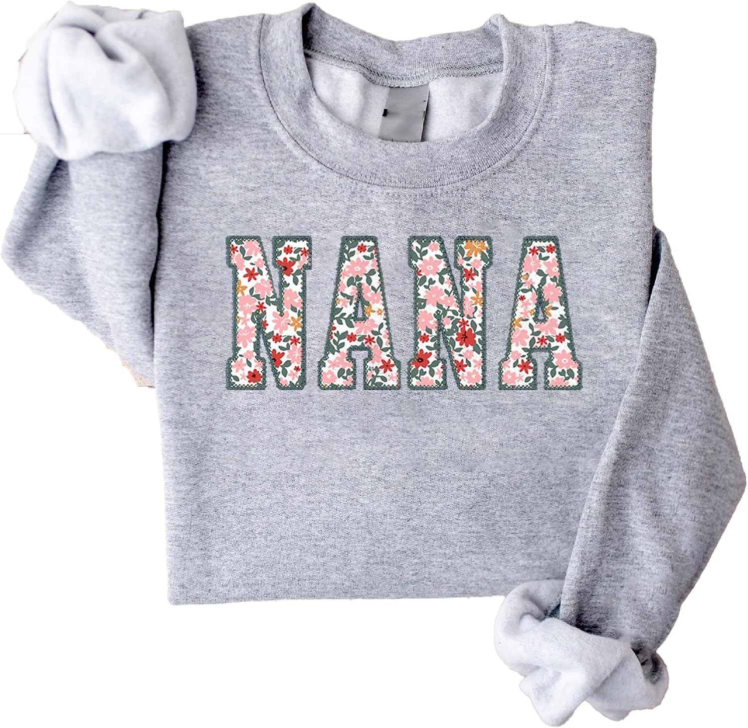 Personalized Embroidered Applique Grandma Sweatshirt Custom Nana Mimi Granny Mamaw Mama Women Gift Mothers Day 2024