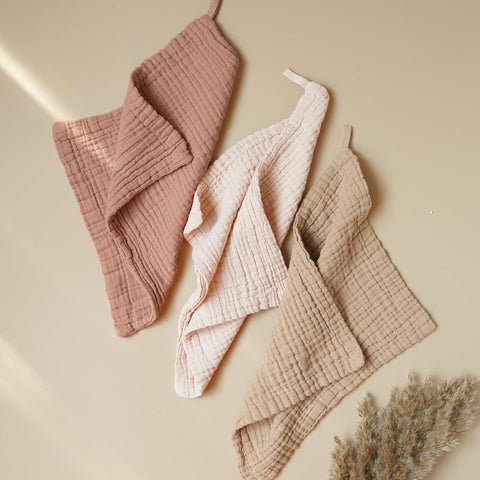 Konssy 7 Pack Muslin Baby Washcloths, Burp Cloths & Wash Cloths for Babies