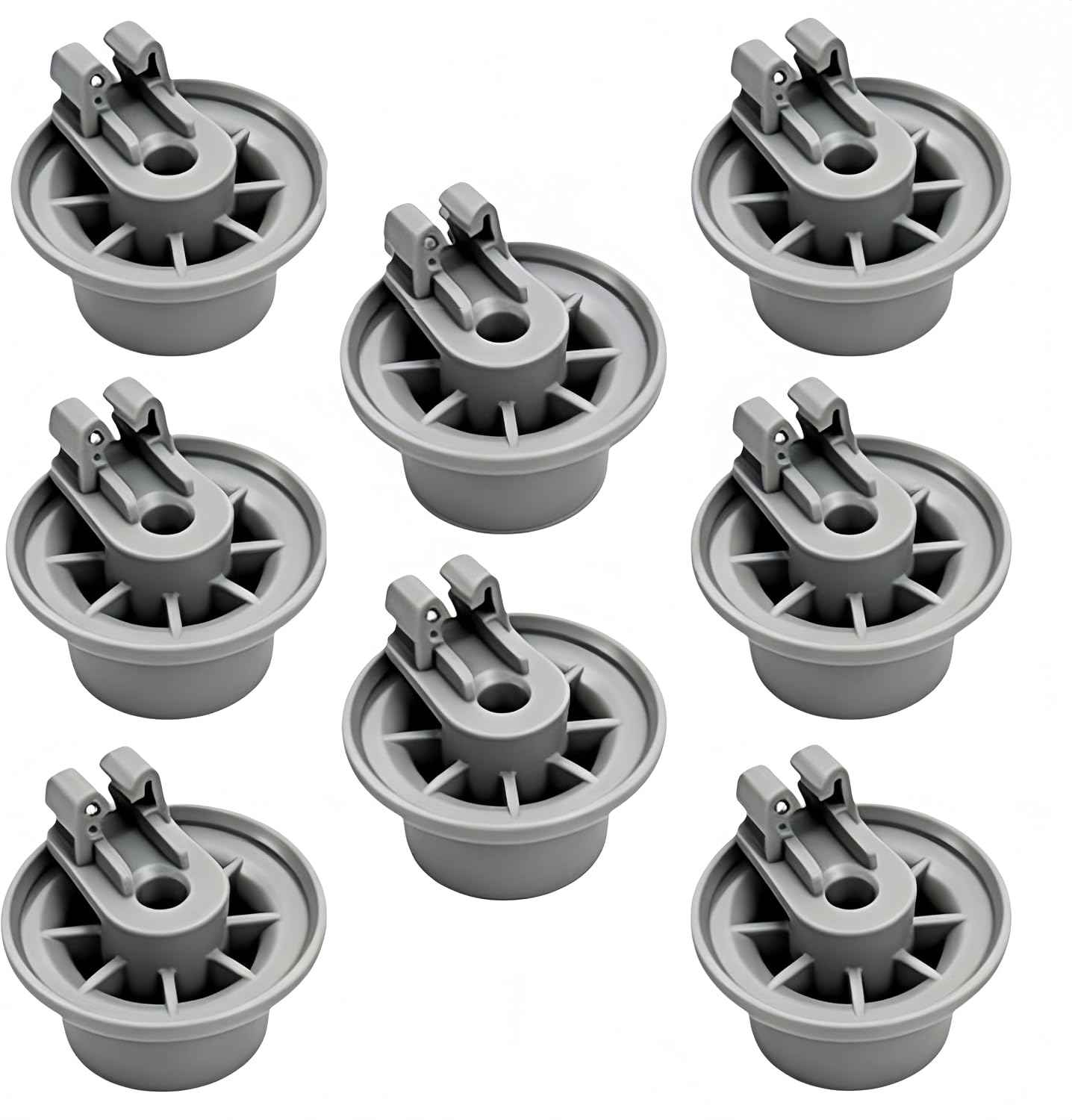 8-Pack Dishwasher Wheels Replacement Parts, 165314 Lower Rack Rollers for Bosch, for Kenmore, for Gaggenau, for Thermador Dishwasher Accessories (Gray-8)