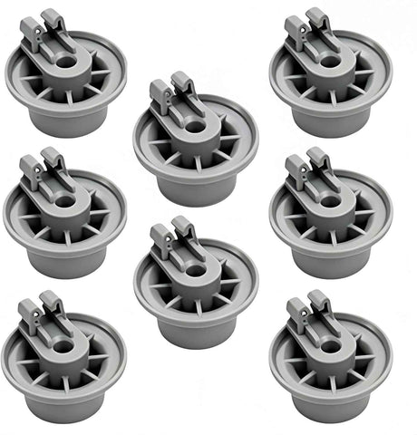 8-Pack Dishwasher Wheels Replacement Parts, 165314 Lower Rack Rollers for Bosch, for Kenmore, for Gaggenau, for Thermador Dishwasher Accessories (Gray-8)