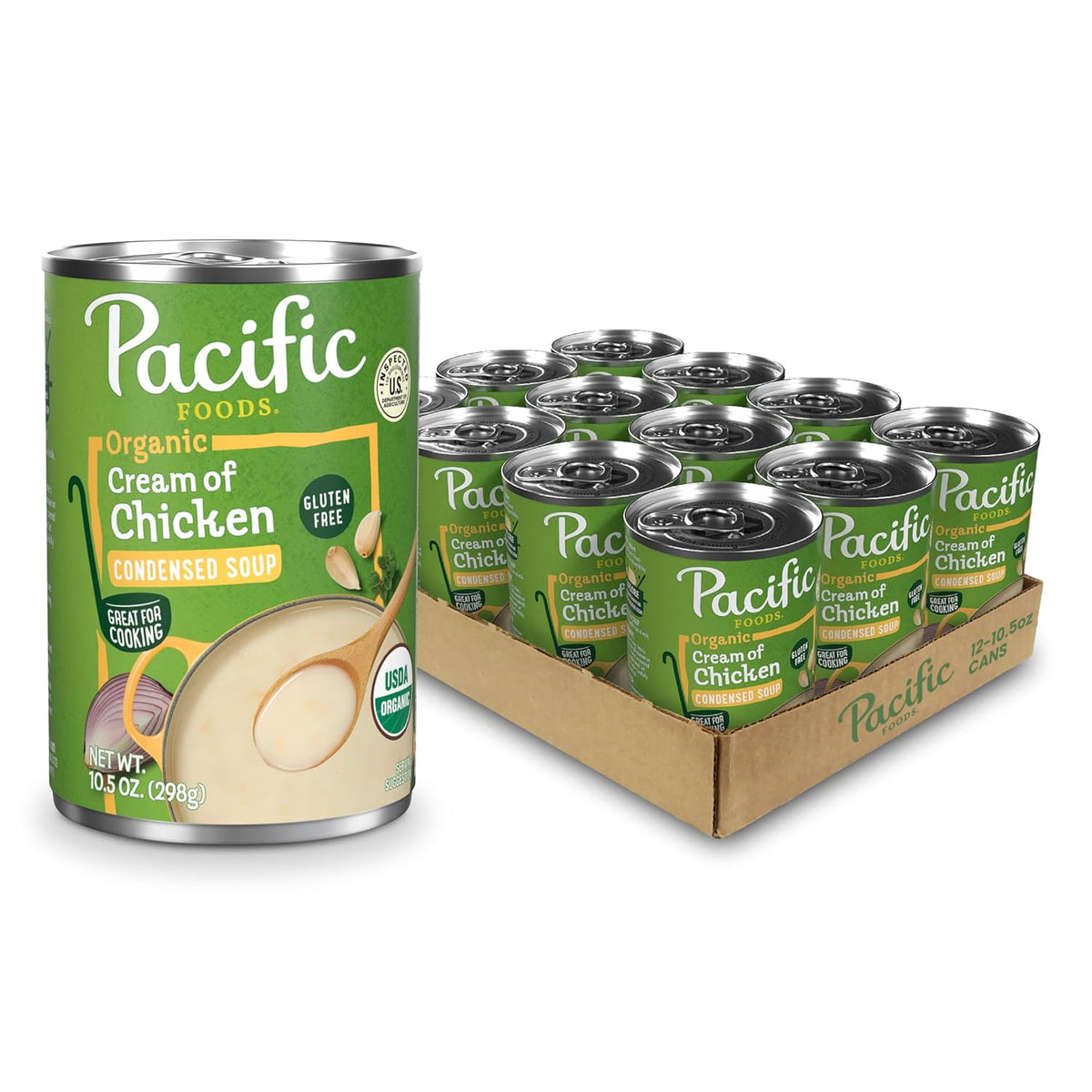 Pacific Foods Organic Cream of Chicken Soup, 10.5 oz Can (Case of 12)