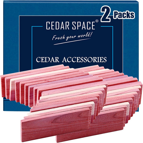 Cedar Space Cedar Blocks for Clothes Storage, 32 PCS Cedar Chips Wood Plank