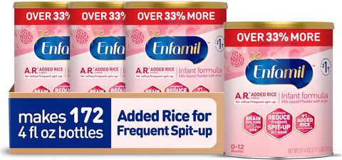 Enfamil A.R. Baby Formula Proven to Reduce Spit-Up, 27.4 oz, 4 CT