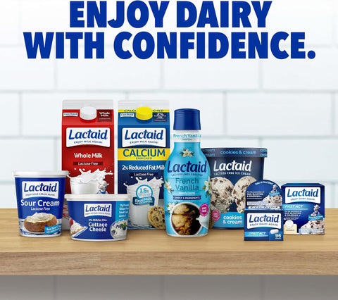 Lactaid Original Strength Lactose Intolerance Caplets, 120 Ct