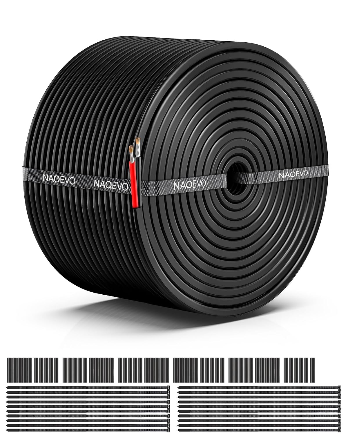 NAOEVO 16 Gauge Wire 2 Conductor, 16 Gauge Automotive Wire 12V Cable, 50FT