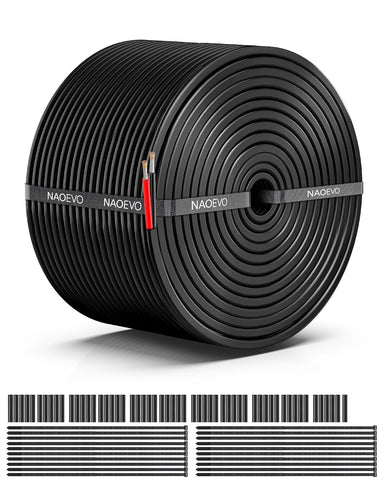 NAOEVO 16 Gauge Wire 2 Conductor, 16 Gauge Automotive Wire 12V Cable, 50FT