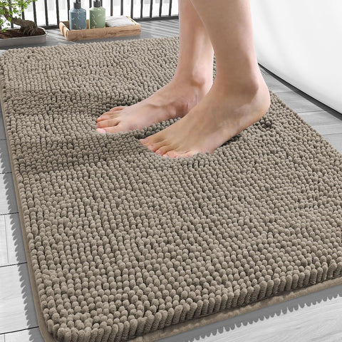 OLANLY Bathroom Rugs 34x21, Extra Soft Absorbent Chenille Bath Rugs